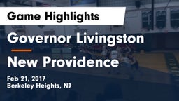 Governor Livingston  vs New Providence  Game Highlights - Feb 21, 2017
