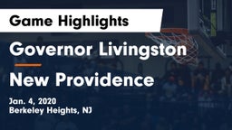 Governor Livingston  vs New Providence  Game Highlights - Jan. 4, 2020