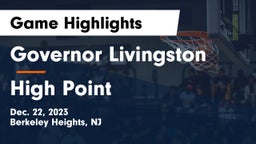 Governor Livingston  vs High Point  Game Highlights - Dec. 22, 2023