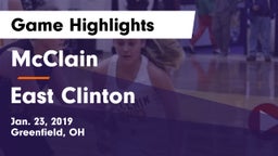 McClain  vs East Clinton  Game Highlights - Jan. 23, 2019