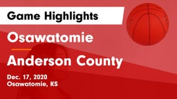 Osawatomie  vs Anderson County  Game Highlights - Dec. 17, 2020