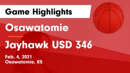 Osawatomie  vs Jayhawk USD 346 Game Highlights - Feb. 4, 2021
