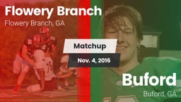 Matchup: Flowery Branch High vs. Buford  2016