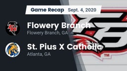 Recap: Flowery Branch  vs. St. Pius X Catholic  2020