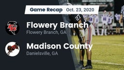 Recap: Flowery Branch  vs. Madison County  2020