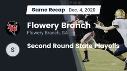 Recap: Flowery Branch  vs. Second Round State Playoffs 2020