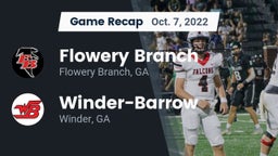 Recap: Flowery Branch  vs. Winder-Barrow  2022