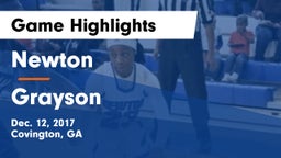 Newton  vs Grayson Game Highlights - Dec. 12, 2017