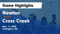 Newton  vs Cross Creek  Game Highlights - Nov. 11, 2023