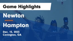 Newton  vs Hampton  Game Highlights - Dec. 15, 2023