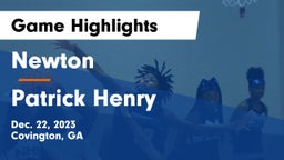 Newton  vs Patrick Henry  Game Highlights - Dec. 22, 2023