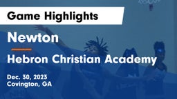 Newton  vs Hebron Christian Academy  Game Highlights - Dec. 30, 2023
