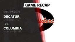 Recap: Decatur  vs. Columbia  2016