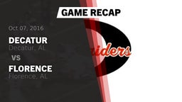 Recap: Decatur  vs. Florence  2016