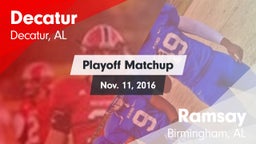 Matchup: Decatur  vs. Ramsay  2016