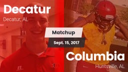Matchup: Decatur  vs. Columbia  2017