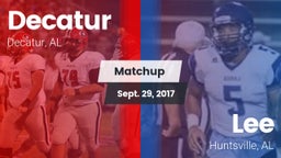 Matchup: Decatur  vs. Lee  2017