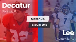 Matchup: Decatur  vs. Lee  2018