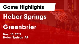 Heber Springs  vs Greenbrier  Game Highlights - Nov. 10, 2021