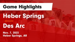 Heber Springs  vs Des Arc  Game Highlights - Nov. 7, 2023