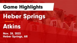 Heber Springs  vs Atkins  Game Highlights - Nov. 28, 2023