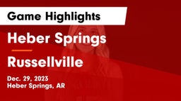 Heber Springs  vs Russellville  Game Highlights - Dec. 29, 2023