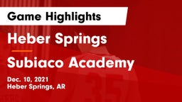 Heber Springs  vs Subiaco Academy Game Highlights - Dec. 10, 2021