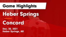 Heber Springs  vs Concord Game Highlights - Dec. 30, 2021