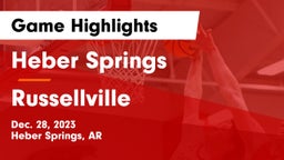 Heber Springs  vs Russellville  Game Highlights - Dec. 28, 2023