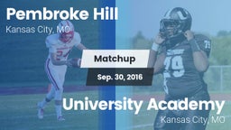 Matchup: Pembroke Hill High vs. University Academy 2016