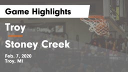 Troy  vs Stoney Creek  Game Highlights - Feb. 7, 2020