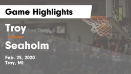 Troy  vs Seaholm  Game Highlights - Feb. 25, 2020