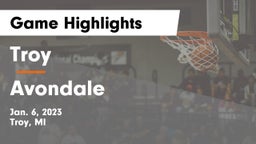 Troy  vs Avondale  Game Highlights - Jan. 6, 2023