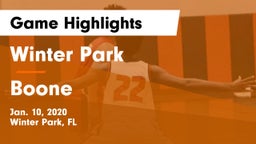 Winter Park  vs Boone  Game Highlights - Jan. 10, 2020