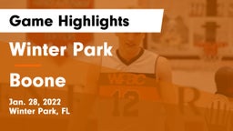 Winter Park  vs Boone  Game Highlights - Jan. 28, 2022