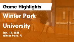 Winter Park  vs University  Game Highlights - Jan. 13, 2023