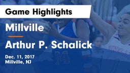 Millville  vs Arthur P. Schalick Game Highlights - Dec. 11, 2017