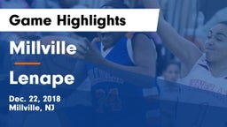 Millville  vs Lenape  Game Highlights - Dec. 22, 2018