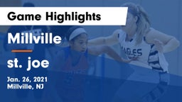 Millville  vs st. joe Game Highlights - Jan. 26, 2021