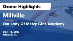 Millville  vs Our Lady Of Mercy Girls Academy Game Highlights - Dec. 14, 2023