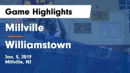 Millville  vs Williamstown  Game Highlights - Jan. 5, 2019