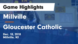 Millville  vs Gloucester Catholic Game Highlights - Dec. 18, 2018