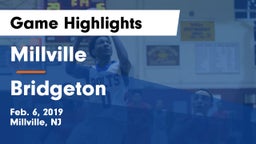 Millville  vs Bridgeton  Game Highlights - Feb. 6, 2019