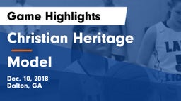 Christian Heritage  vs Model  Game Highlights - Dec. 10, 2018
