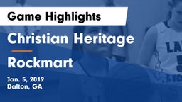 Christian Heritage  vs Rockmart  Game Highlights - Jan. 5, 2019