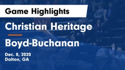Christian Heritage  vs Boyd-Buchanan  Game Highlights - Dec. 8, 2020