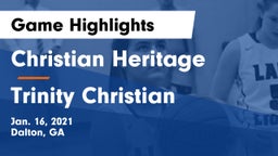 Christian Heritage  vs Trinity Christian  Game Highlights - Jan. 16, 2021