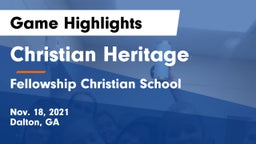 Christian Heritage  vs Fellowship Christian School Game Highlights - Nov. 18, 2021