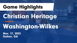 Christian Heritage  vs Washington-Wilkes  Game Highlights - Nov. 17, 2023