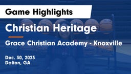 Christian Heritage  vs Grace Christian Academy - Knoxville Game Highlights - Dec. 30, 2023